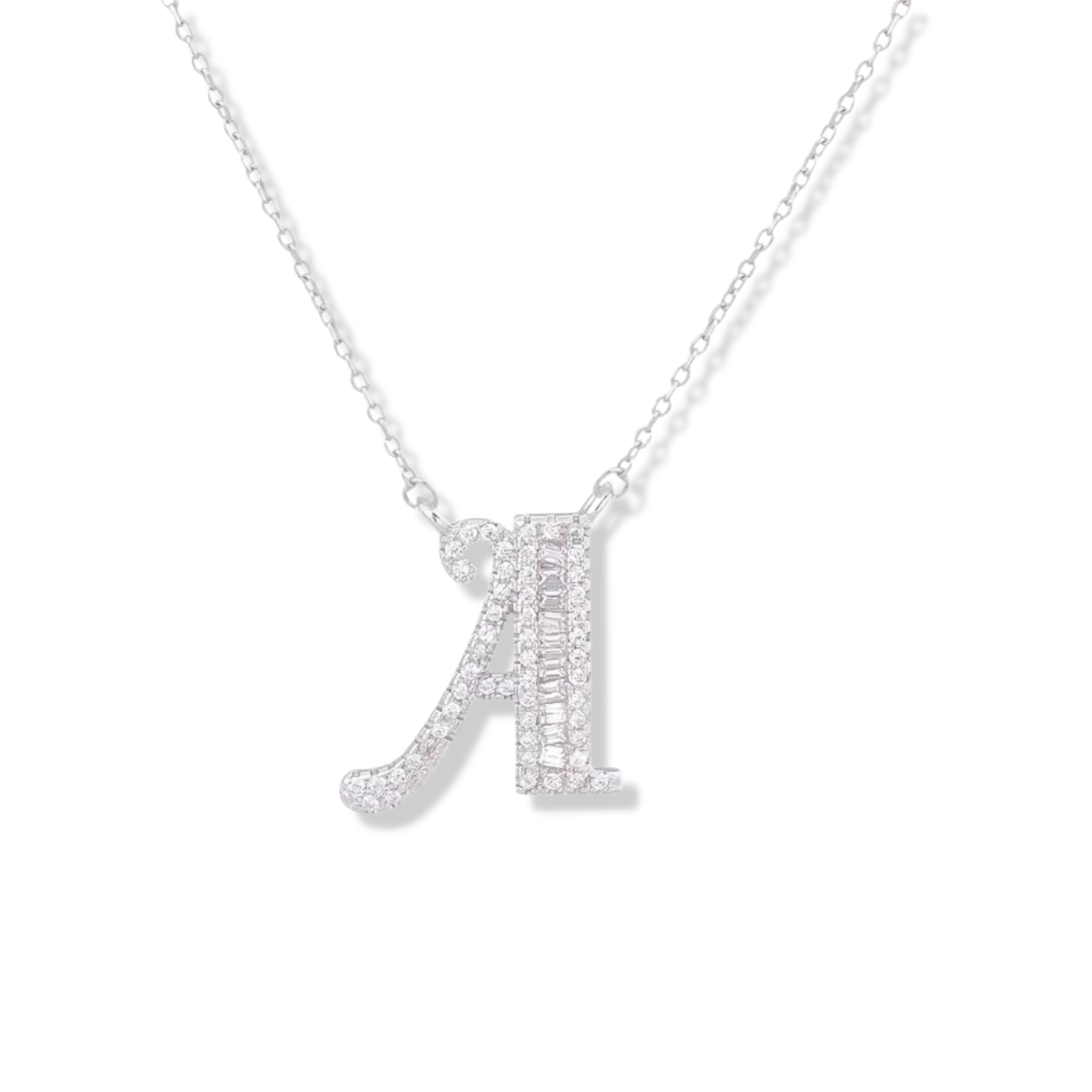 Baguette Initial Necklace