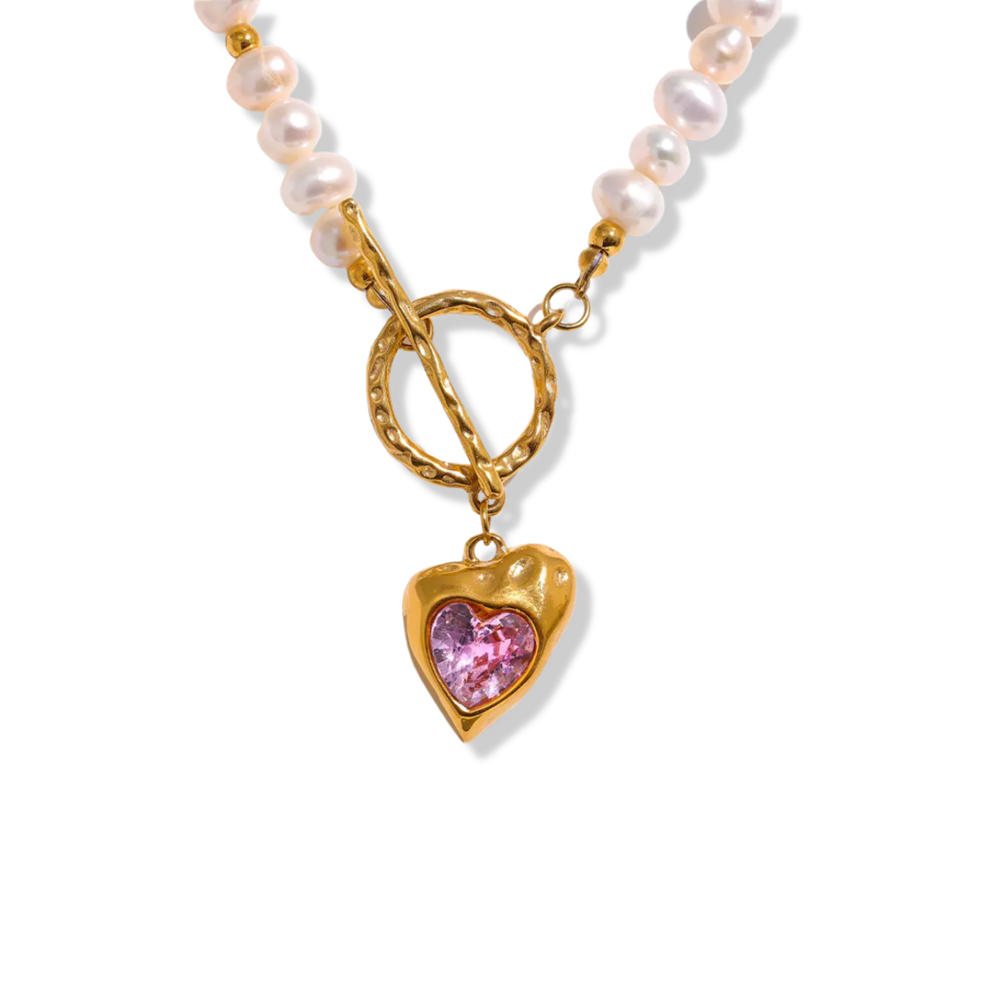 Heart Eyes Pearl Necklace