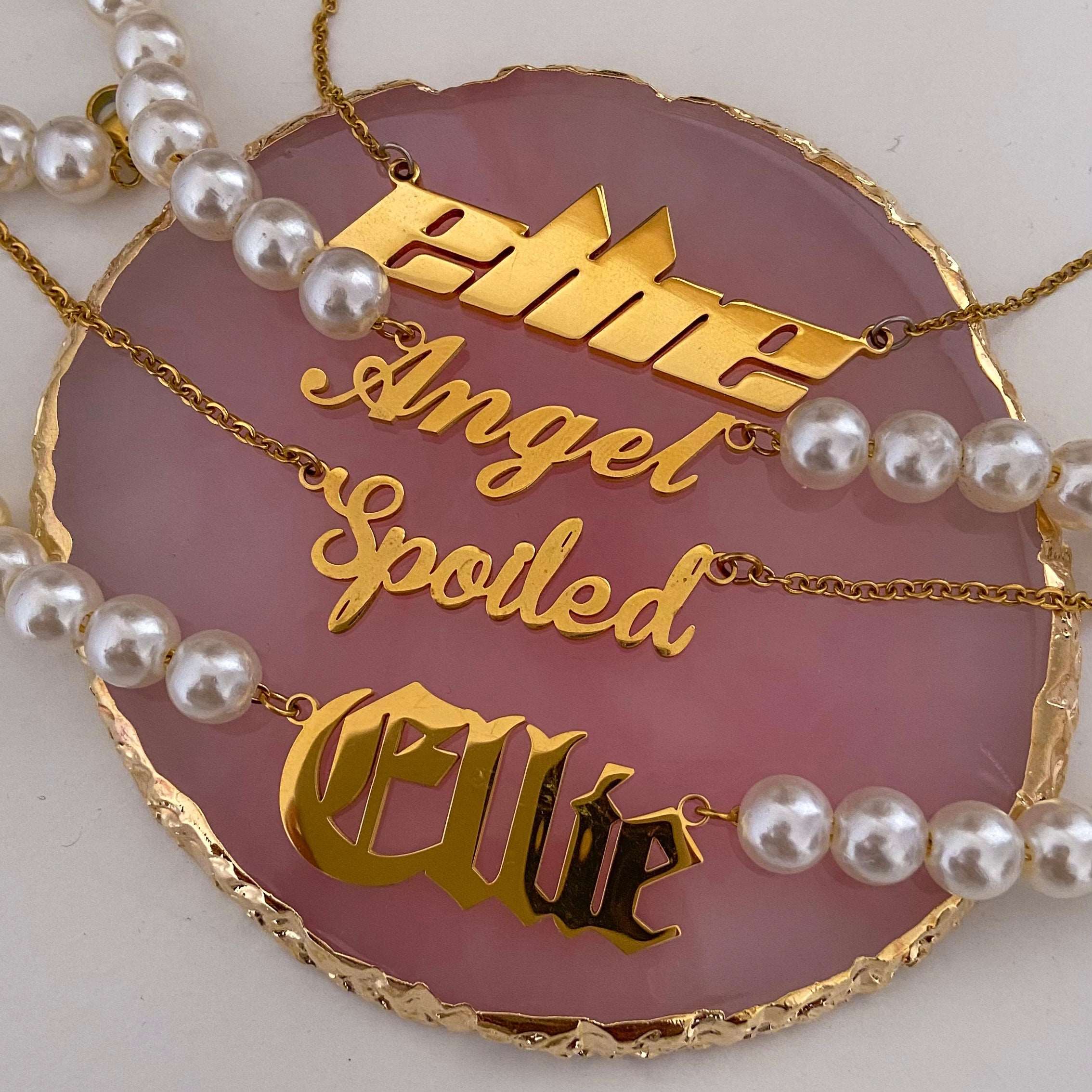 Spoiled Nameplate Necklace