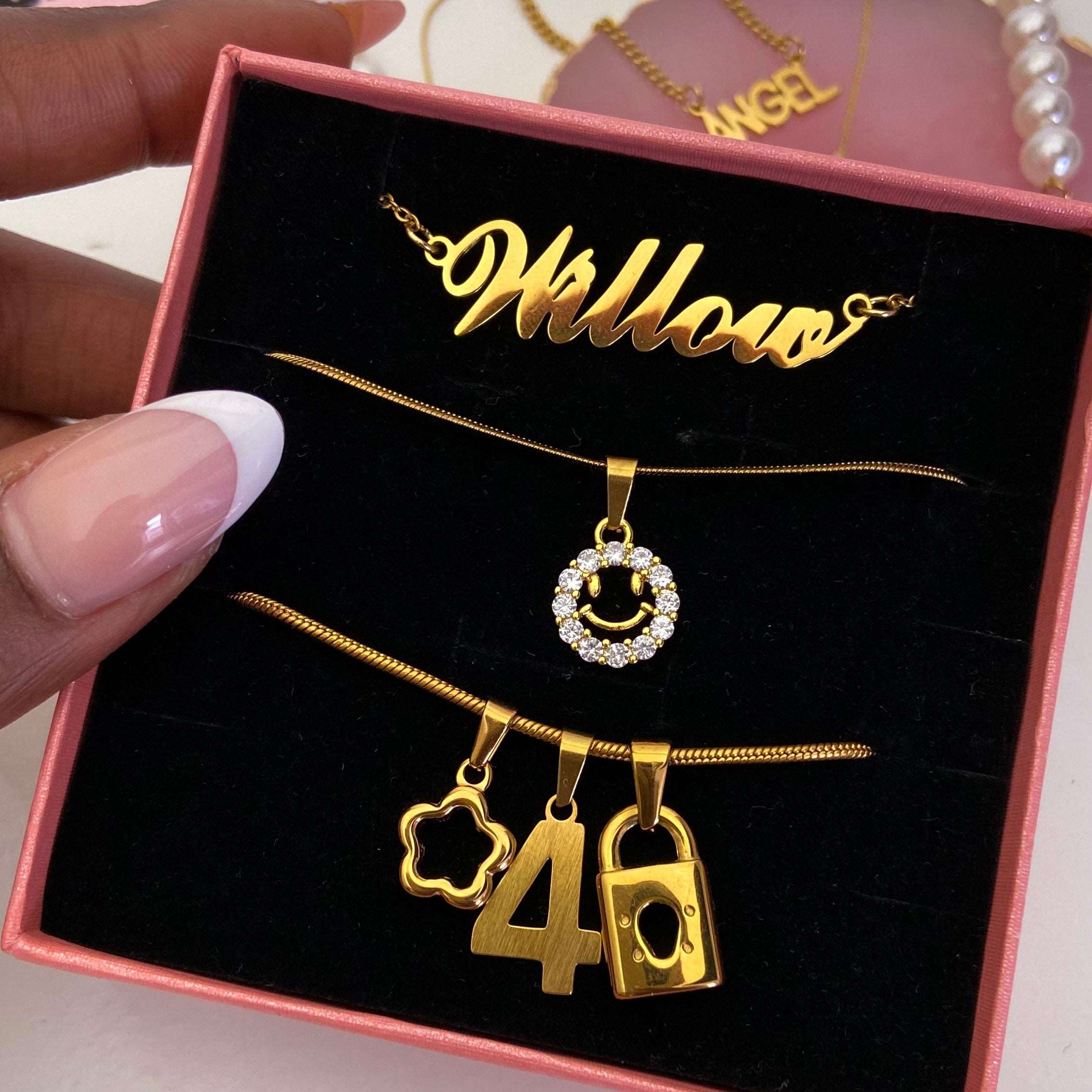 Script Nameplate Necklace