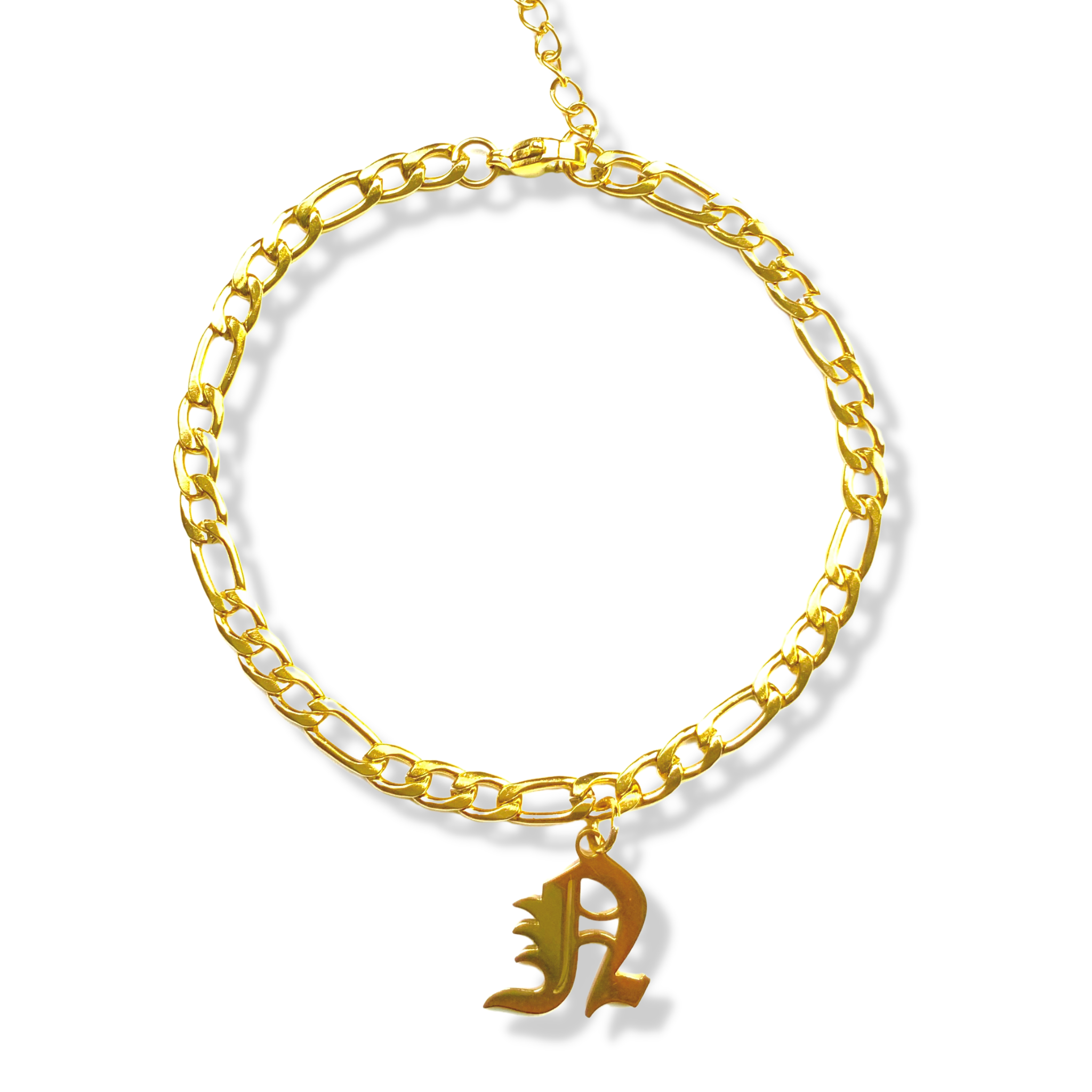 Custom Old English Initial Anklet
