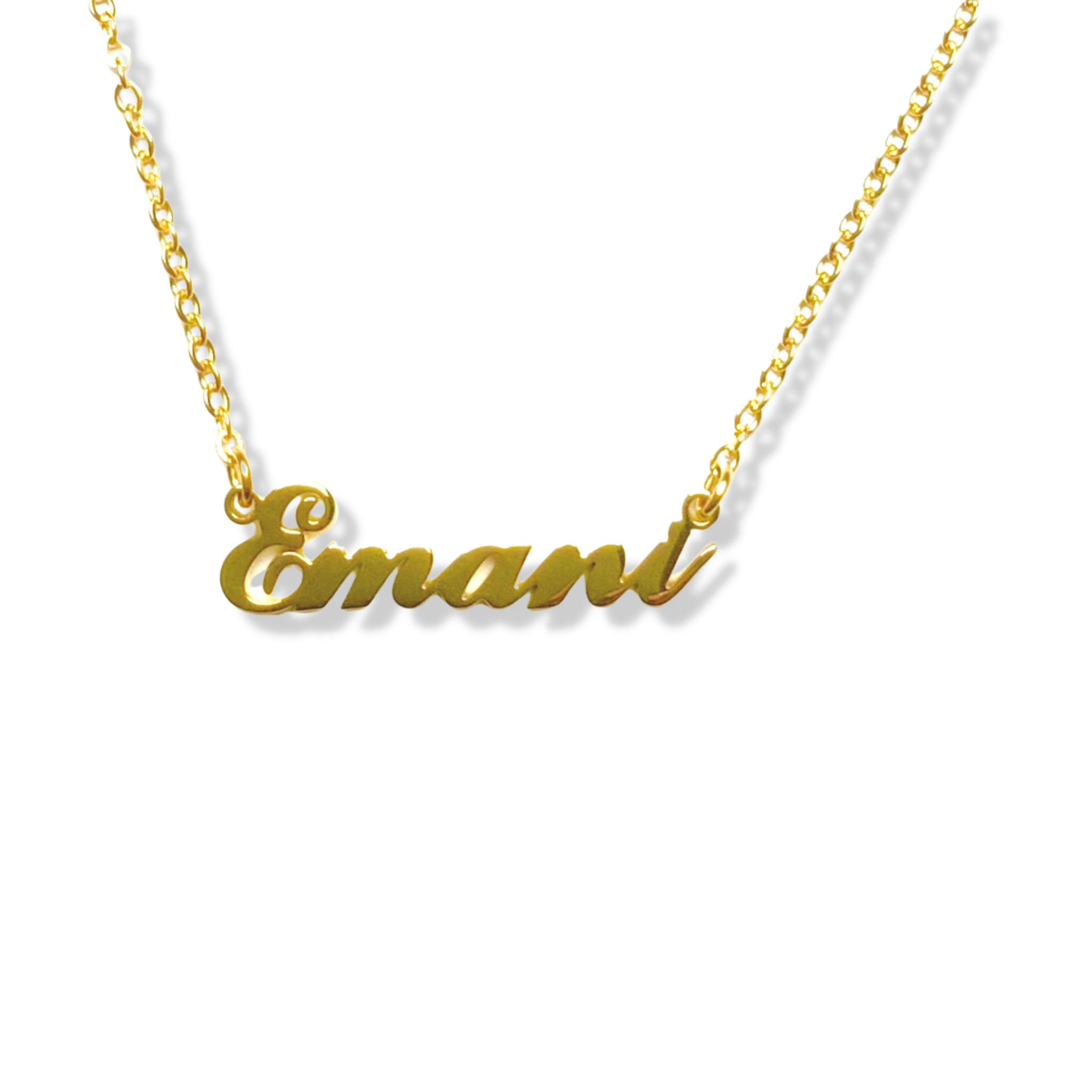 Script Nameplate Necklace