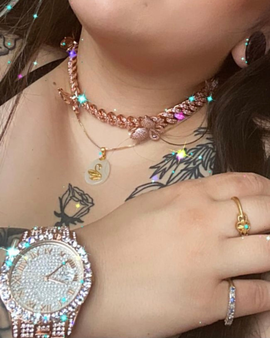 Customer wearing Milli London jewellery