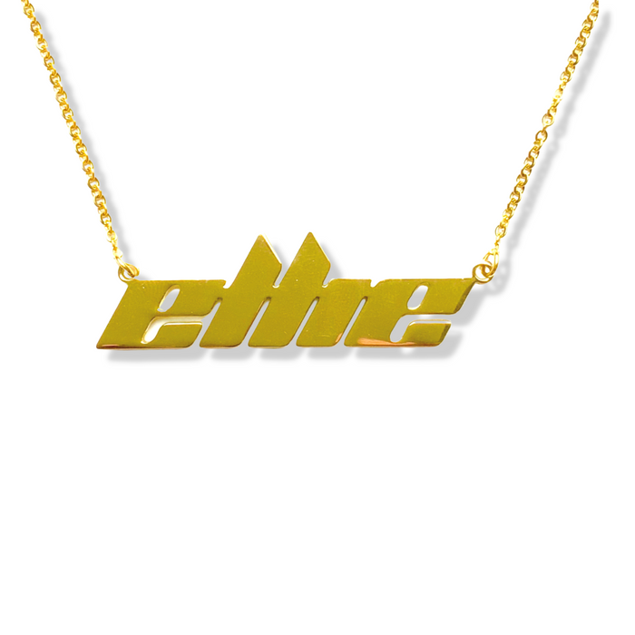 Kosmos Nameplate Necklace