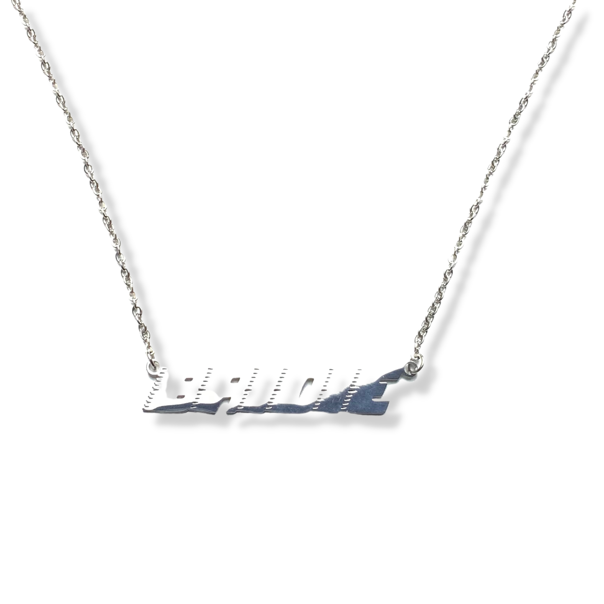 Double Plated Nameplate Necklace 