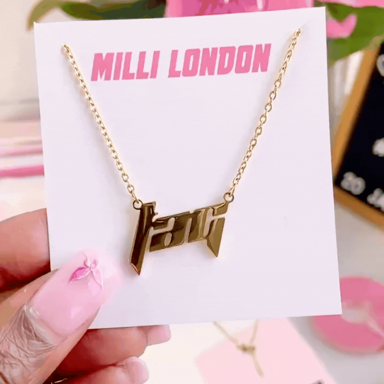 Kosmos Nameplate Necklace