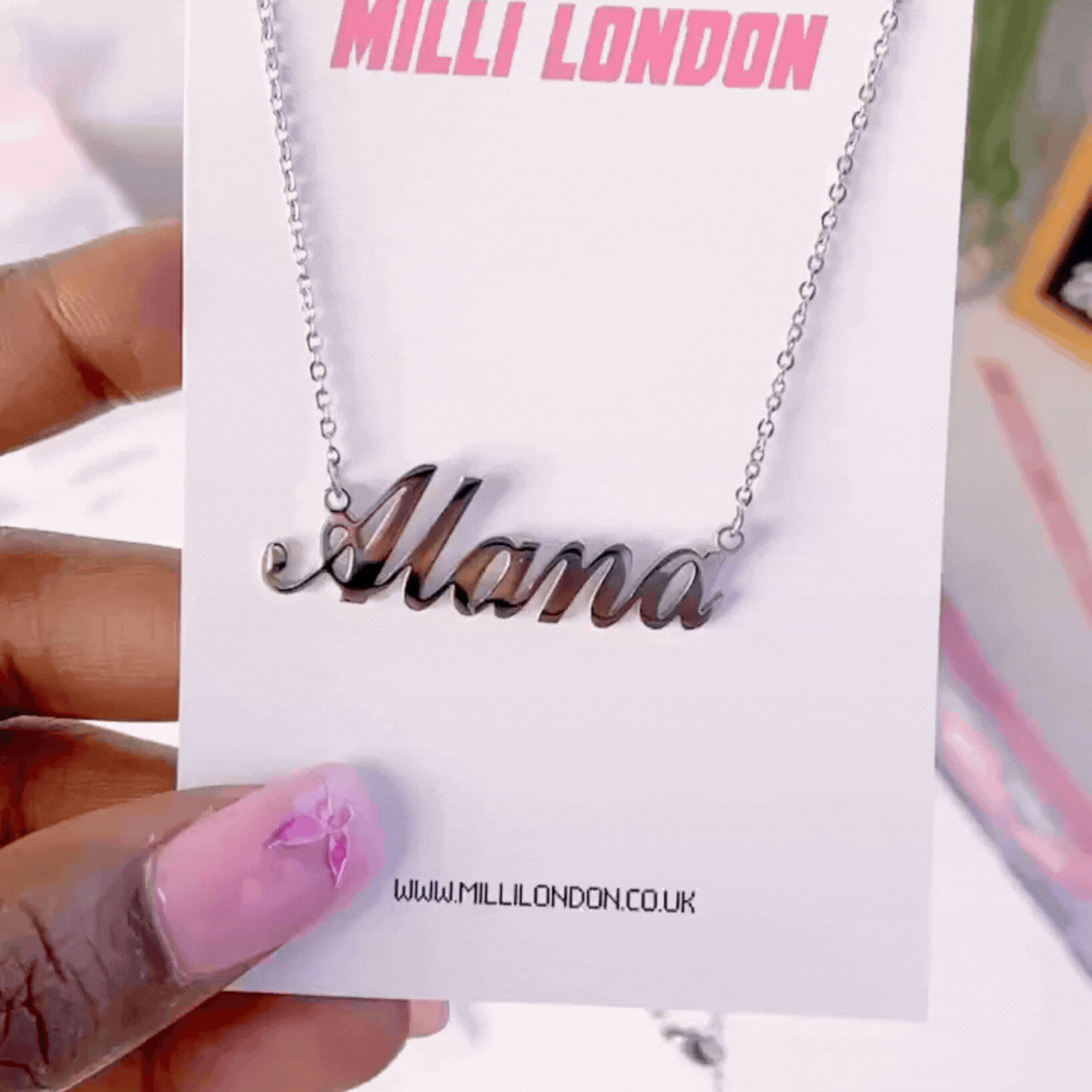 Script Nameplate Necklace