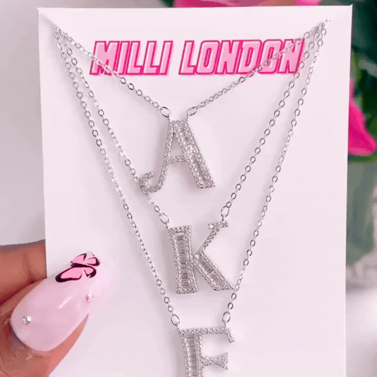 Baguette Initial Necklace